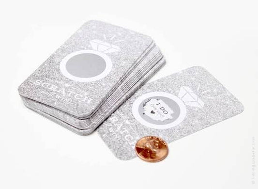 Silver Glitter Bridal Scratch-off Game