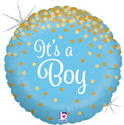 It's A Boy Holographic Balloon