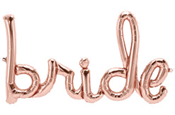Rose Gold Bride Script Balloon