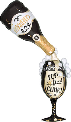 New Year Time For Bubbly Multi-Balloon