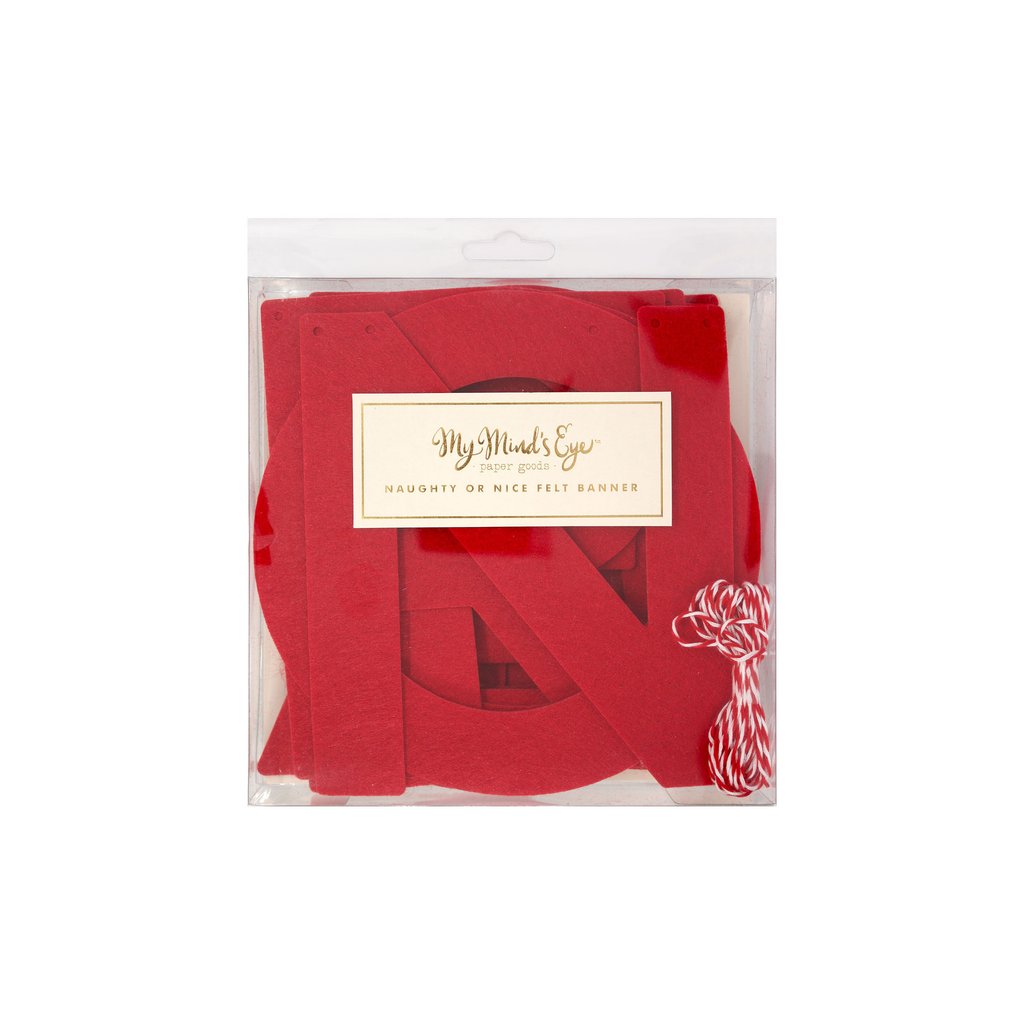 Holiday Naughty or Nice Felt Banner