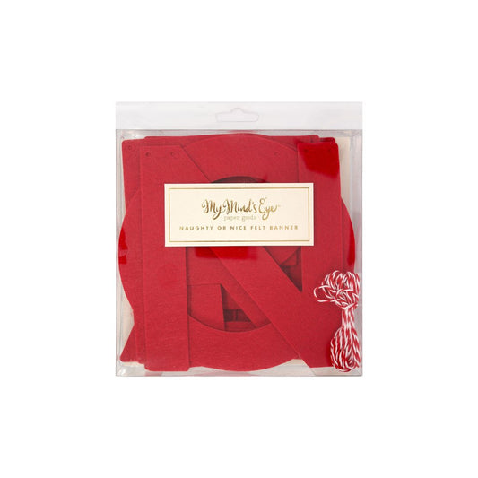 Holiday Naughty or Nice Felt Banner