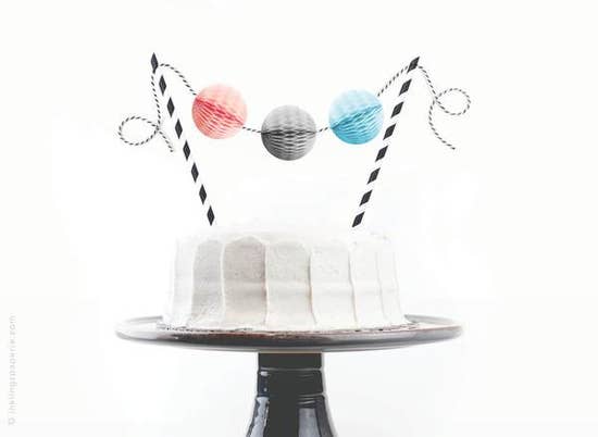 Pink & Blue Cake Topper