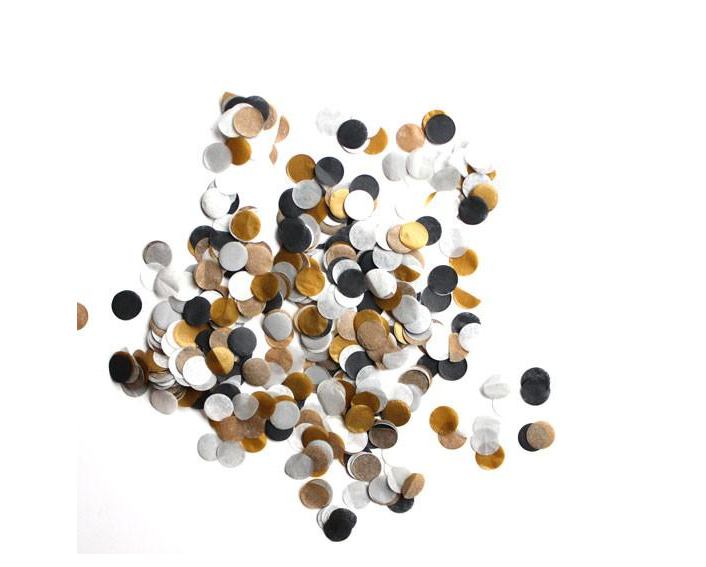 Handcut Confetti- Tuxedo