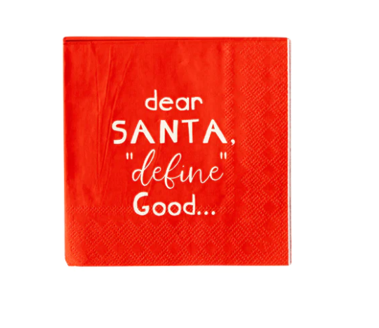 Dear Santa Cocktail Napkin