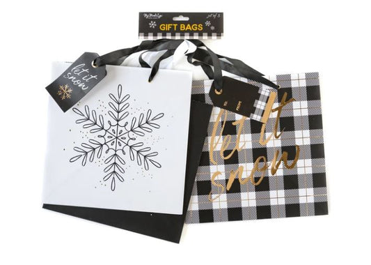 Snowflakes Large Gift Bag Set of 3