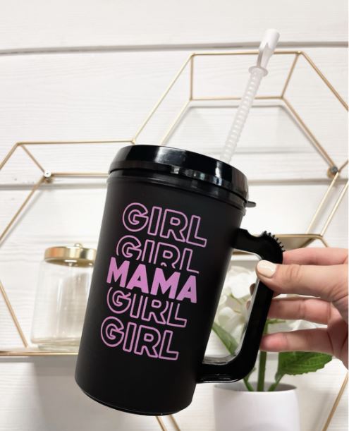 Thermo Mug - Girl Mama (Black)