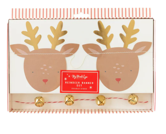 Dear Rudolph Reindeer / Bells Banner Set