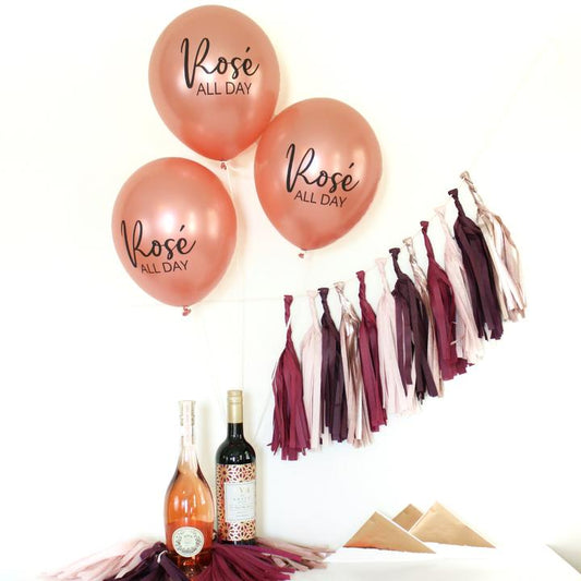 Rosé All Day - Hand Lettered Balloons