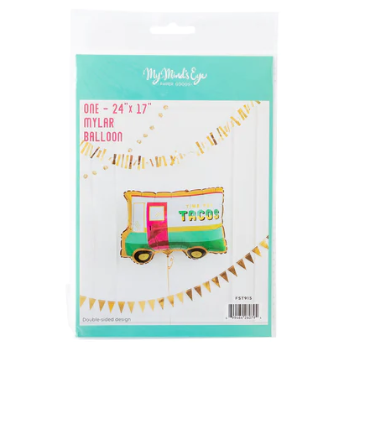 Taco Shaped Mylar Balloon