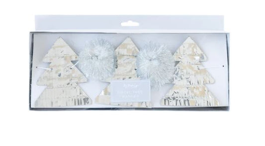 Tinsel Christmas Tree Banner