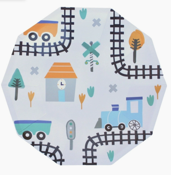 Steam Train Dessert Plates