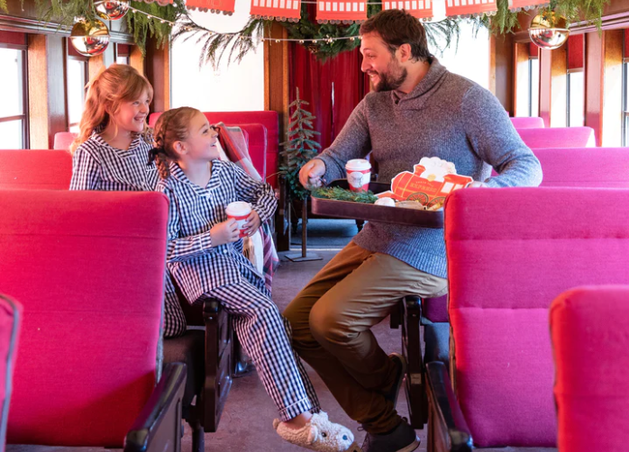 North Pole Express Train Shaped Plate