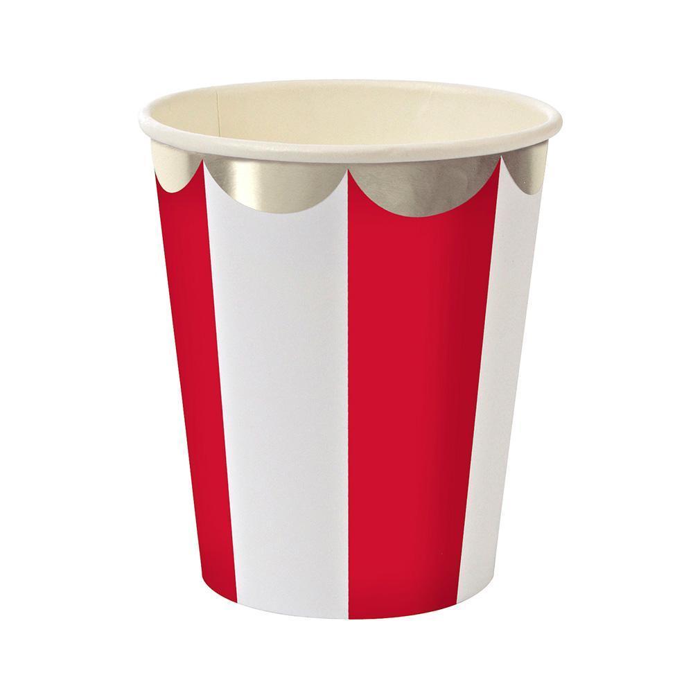 Meri Meri Red Fan Stripe Cups