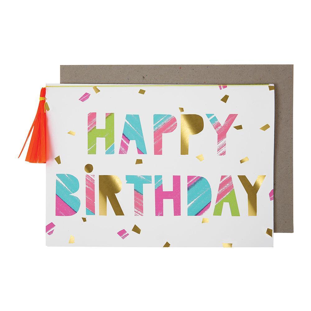 Meri Meri Painterly Happy Birthday Card