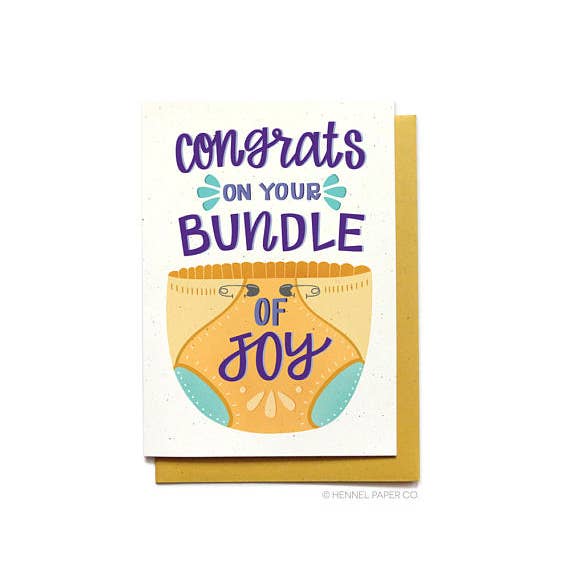 Bundle Of Joy Baby Card