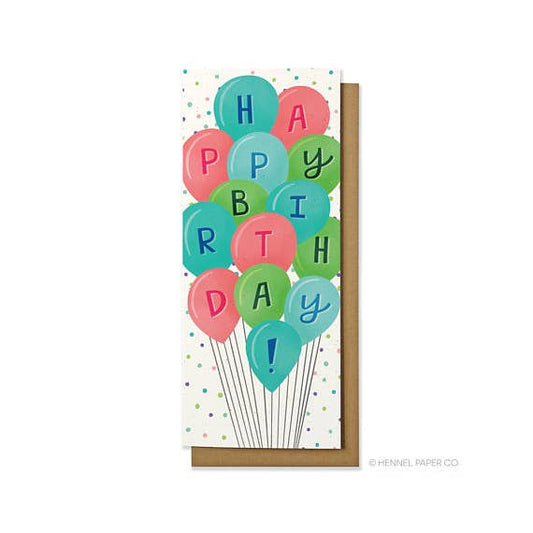 Birthday Balloons Money Card