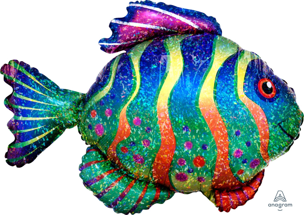 Colorful Fish Holographic Balloon