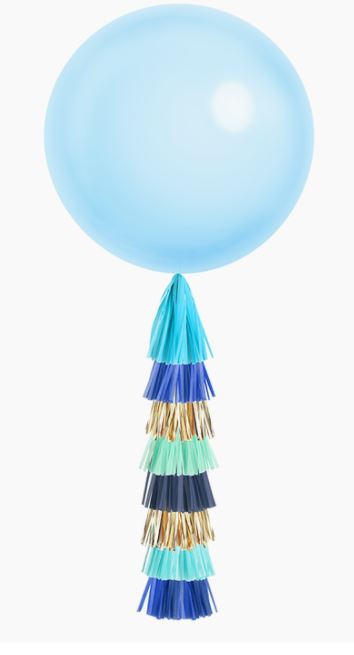 Blue Jumbo Balloon with Tassel