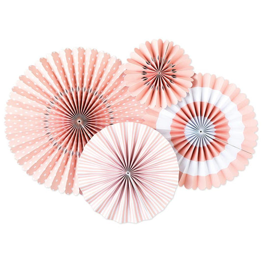 Blush Pink and White Party Fans