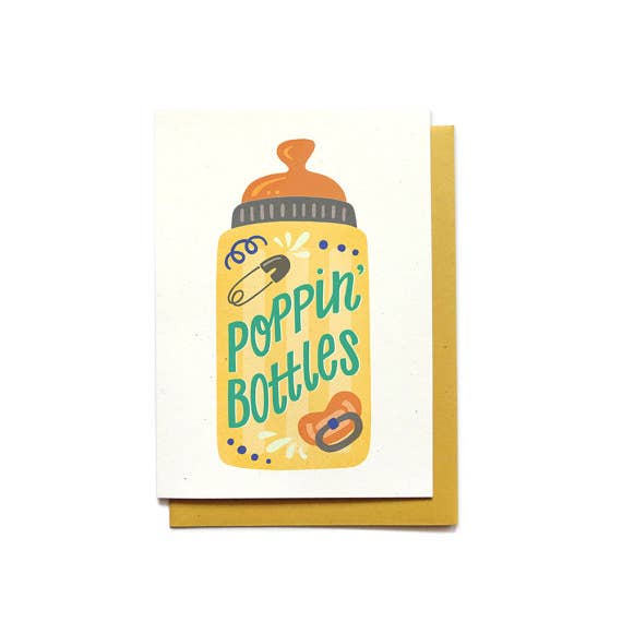 Poppin Bottles New Baby Card