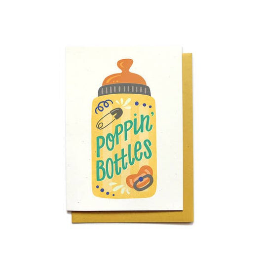 Poppin Bottles New Baby Card