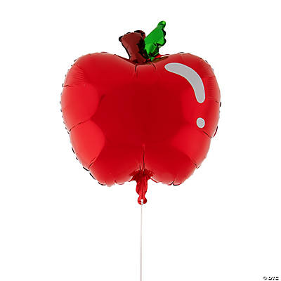 Apple Shaped Mylar Balloon (3pc)