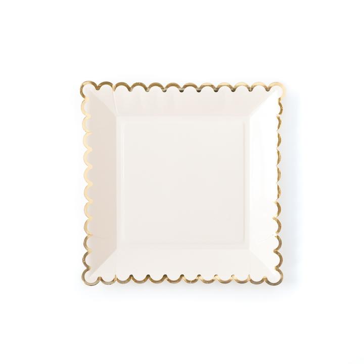 Cream Scalloped Plate