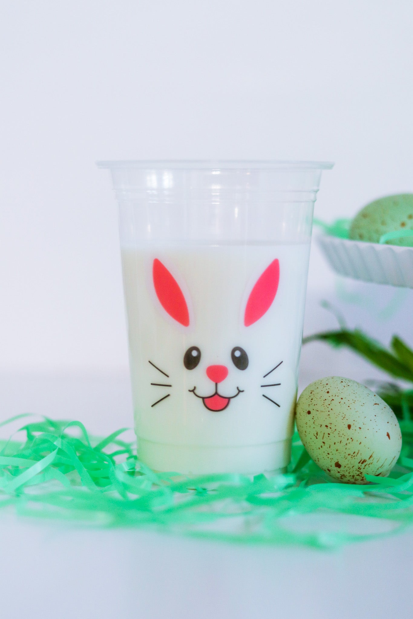 Clear Easter Bunny Plastic Cups- 24 ct