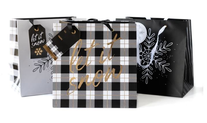 Snowflakes Large Gift Bag Set of 3