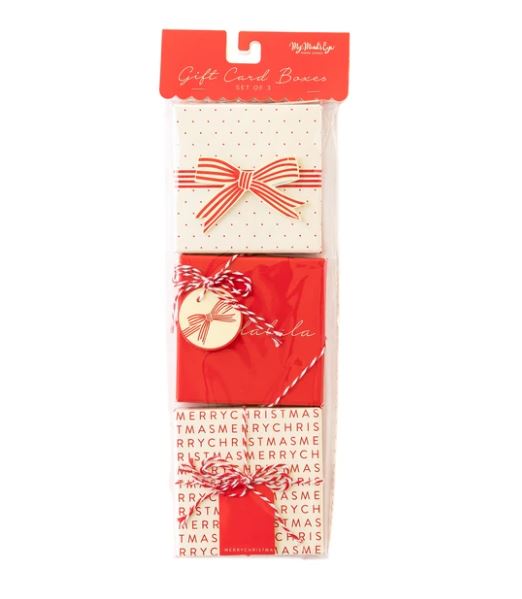 Red Bow Gift Card Boxes