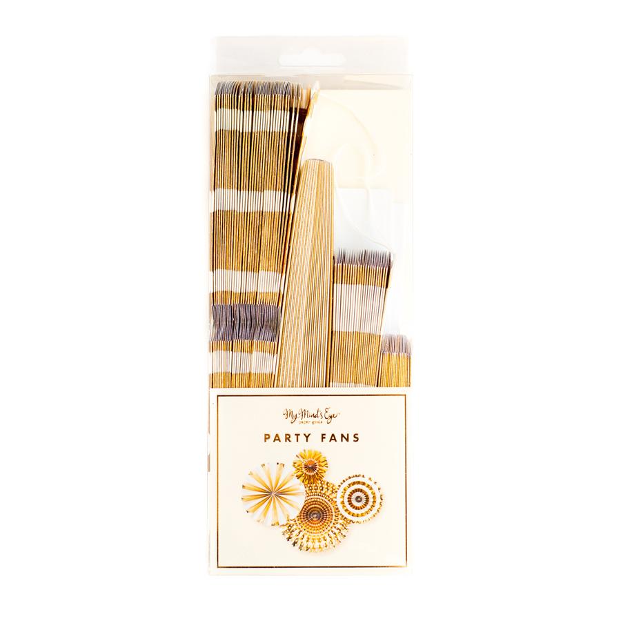 GOLD BASICS PARTY FAN SET