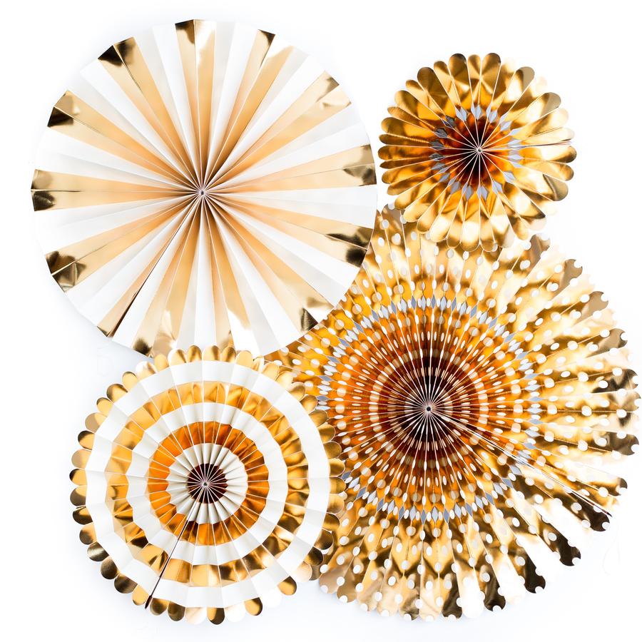 GOLD BASICS PARTY FAN SET