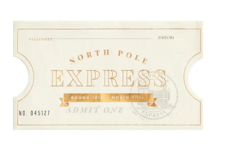 North Pole Express Ticket Napkins