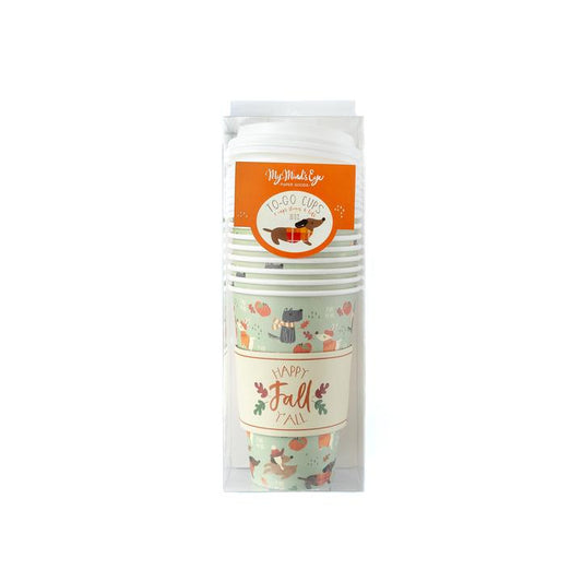 Fall Puppy To-Go Cups (8ct - 16oz)