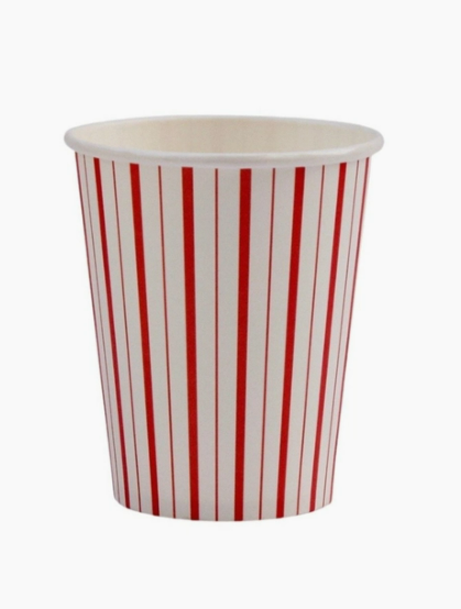 Red Fine Stripes Cups
