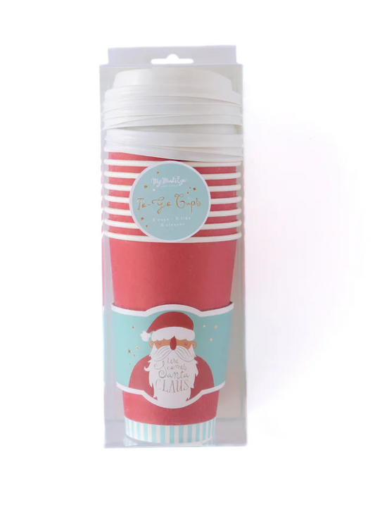Here Comes Santa To Go Cups 8 ct