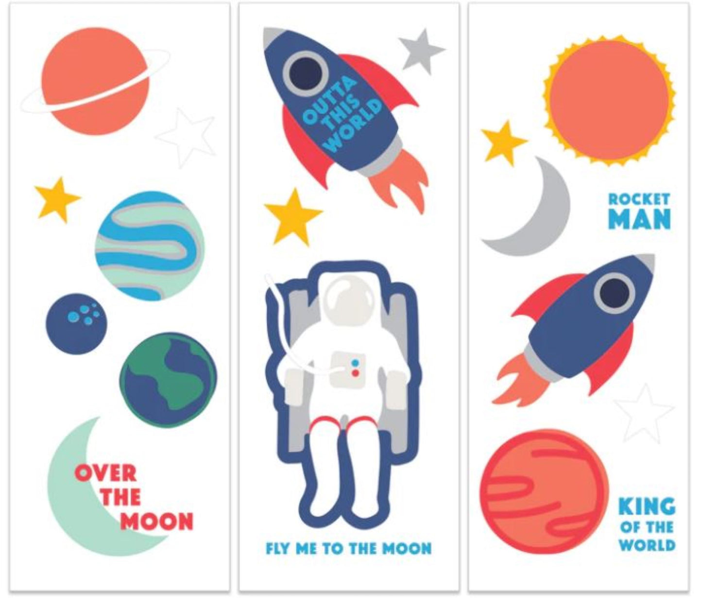 Space Rocket Temporary Tattoos